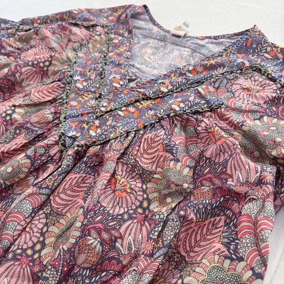 Ivy Jane Top MEDIUM Blushing Color Boho Floral Paisley Cottage Core USA - Picture 3 of 10